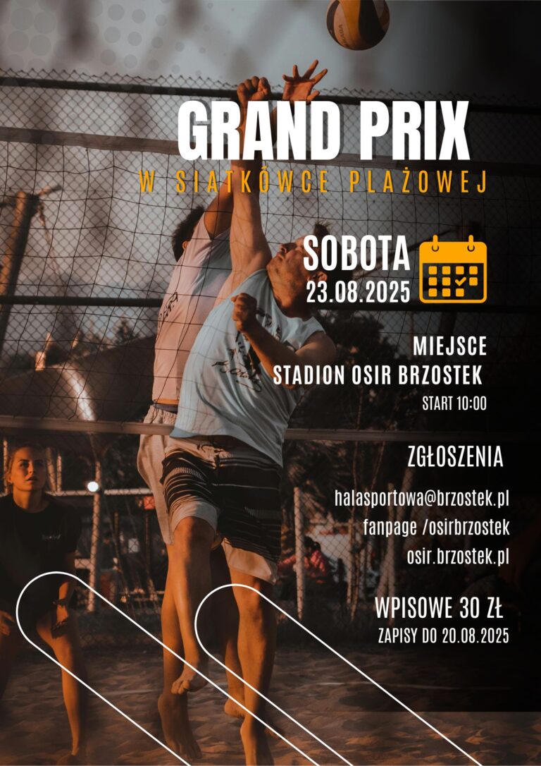 ZAPISY NA GRAND PRIX W SIATKÓWCE PLAŻOWEJ OTWARTE!