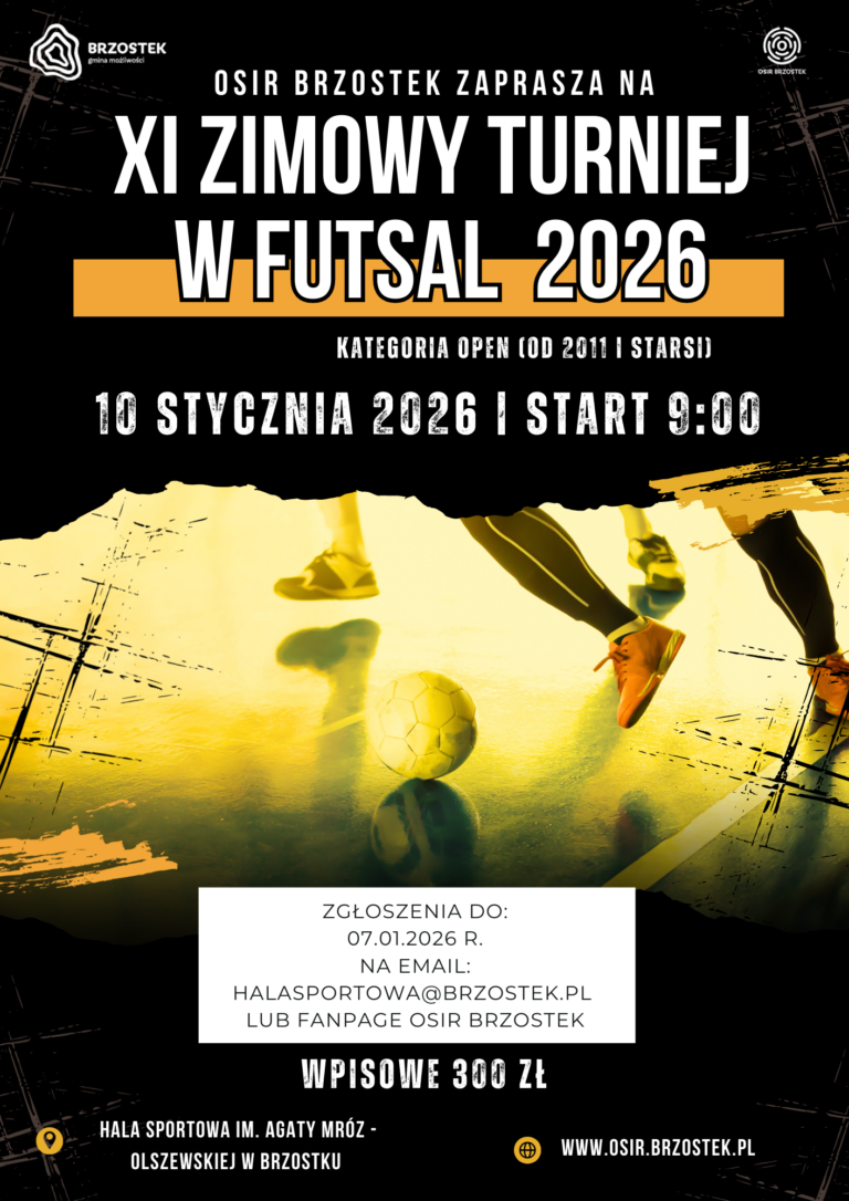 RUSZAMY Z ZAPISAMI DO XI ZIMOWEGO TURNIEJU W FUTSALU!