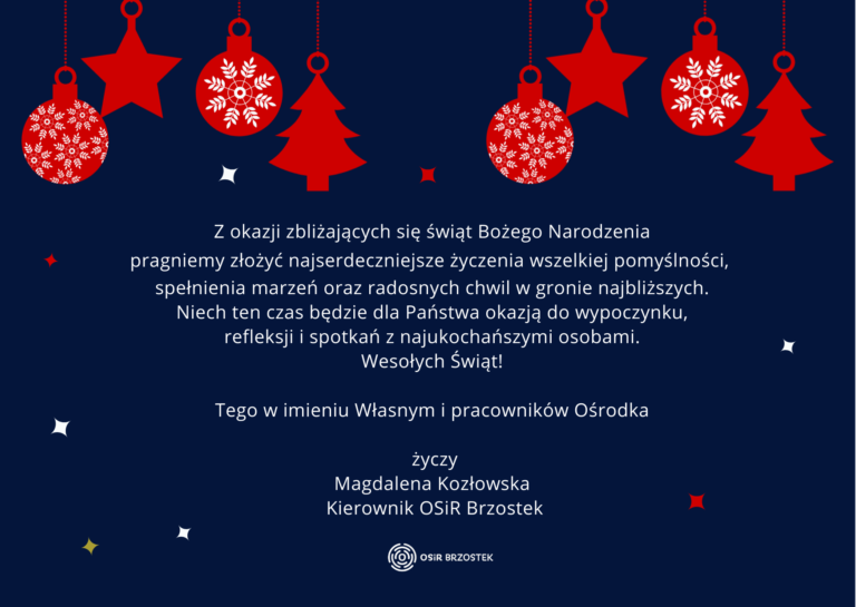 ŚWIĄTECZNE ŻYCZENIA BOŻONARODZENIOWE