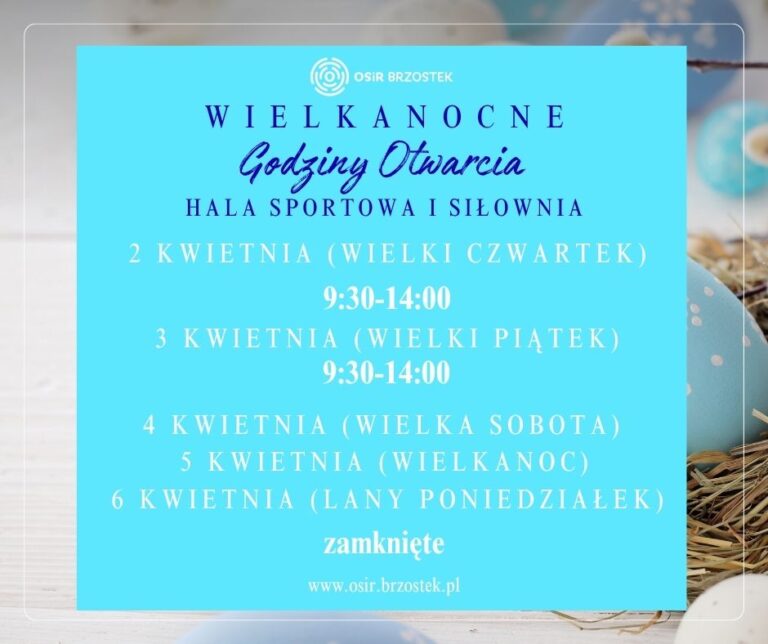 GODZINY OTWARCIA OSIR W OKRESIE ŚWIĄTECZNYM