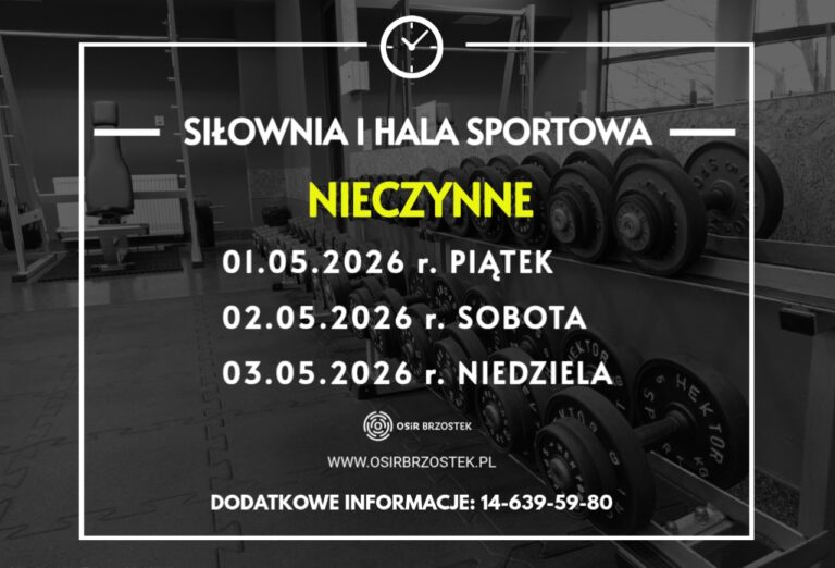 GODZINY PRACY OSIR W DŁUGI WEEKEND MAJOWY