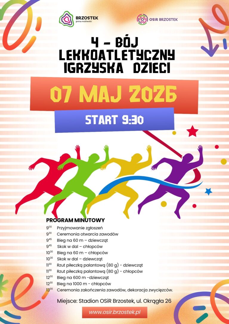 IV BÓJ LEKKOATLETYCZNY – IGRZYSKA DZIECI W BRZOSTKU